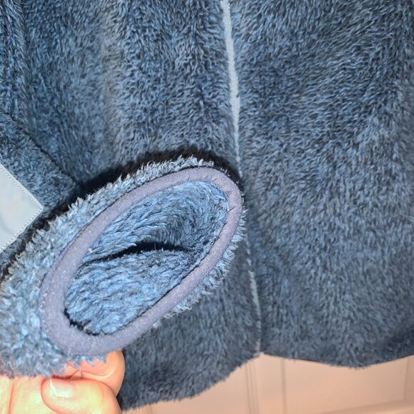 LL Bean Womens Hi-Pile Fleece Jacket Size XSP Blue Full Zip Snap Pocket Gorpcore - Picture 9 of 9